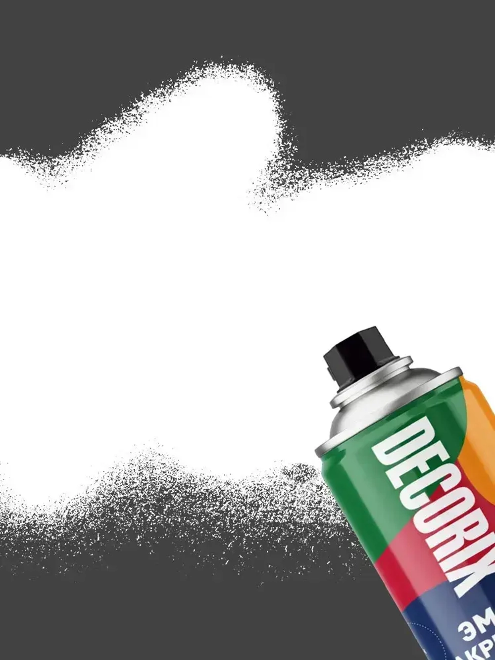 Краска аэрозольная белая глянцевая акриловая DECORIX - эмаль в баллончике для любых поверхностей 210 мл