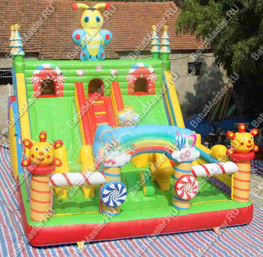 Надувной батут "Пчелиный дом", 8*6*6 м