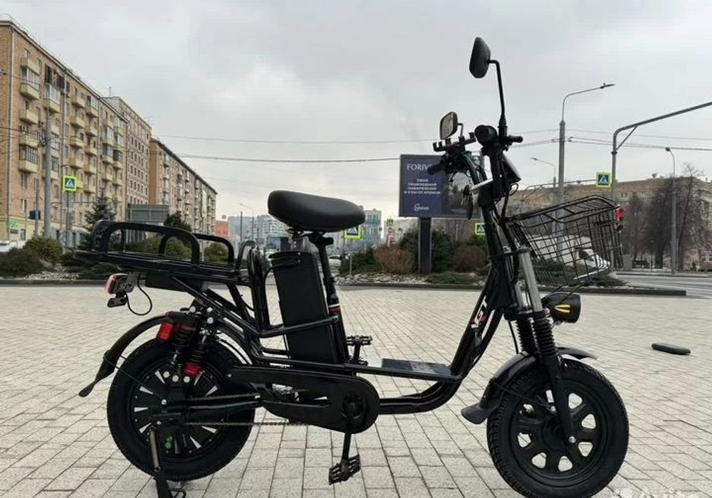 Электровелосипед для взрослых HNT G-1 с Амортизатороми 60/28Ah дисковые-гидравлические томоза ,черный