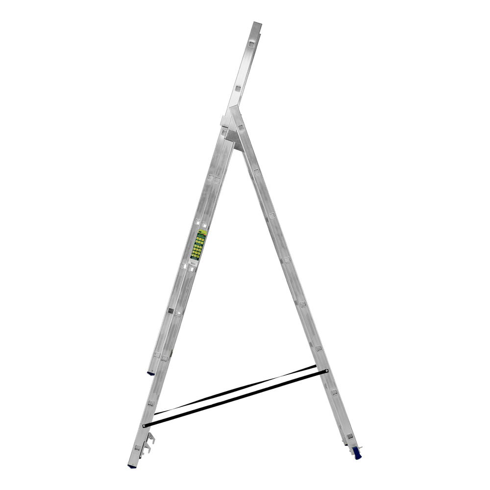 Лестница Сибртех трехсекционная 8 ступеней, алюминиевая