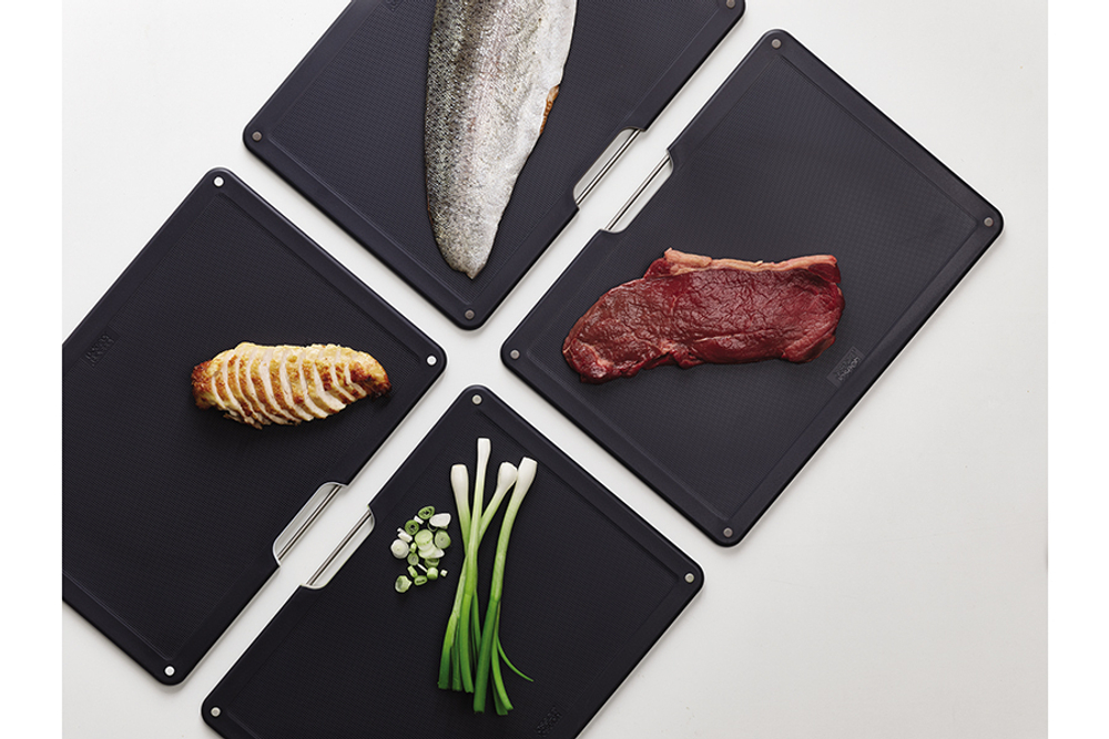 Набор разделочных досок в подставке folio steel, золотистый, 4 шт.