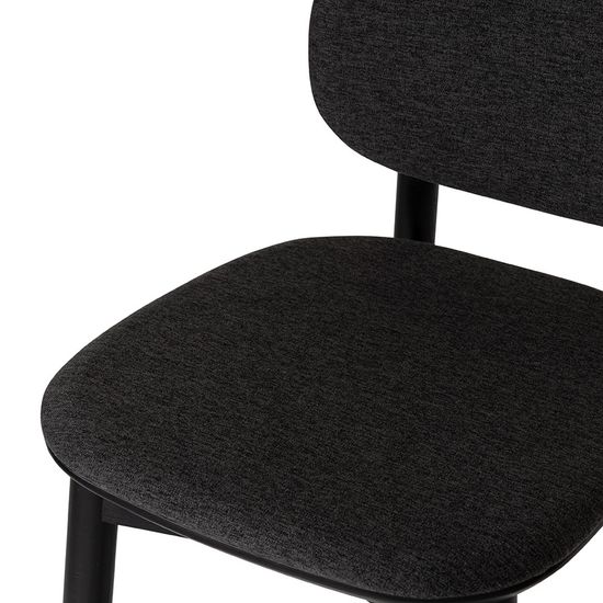 Стул барный с обивкой saga, рогожка, темно-серый