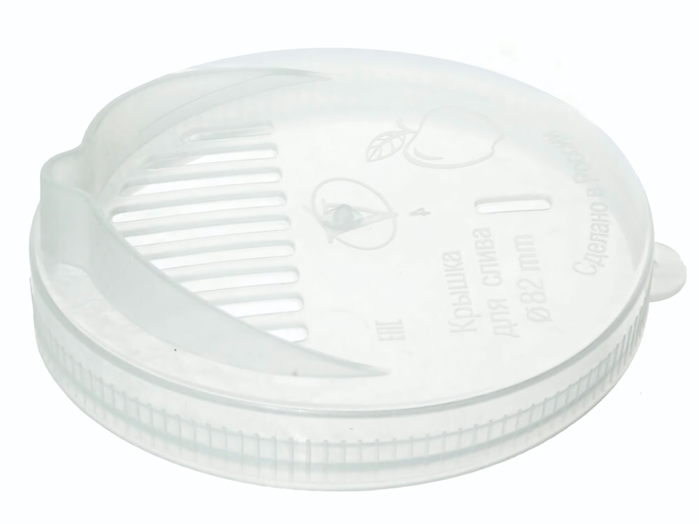 Крышка для слива 82мм белая СКО