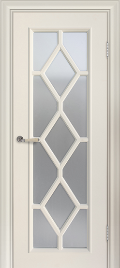 Дверь межкомнатная GEONA Вита R крем/ белый цвет