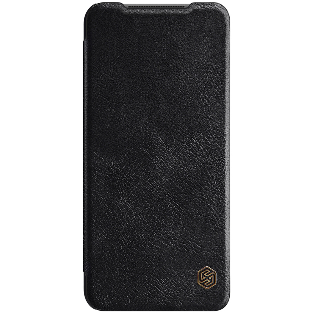 Кожаный чехол книжка Nillkin Qin Leather для Xiaomi Redmi Note 10 и Note 10S, черный цвет