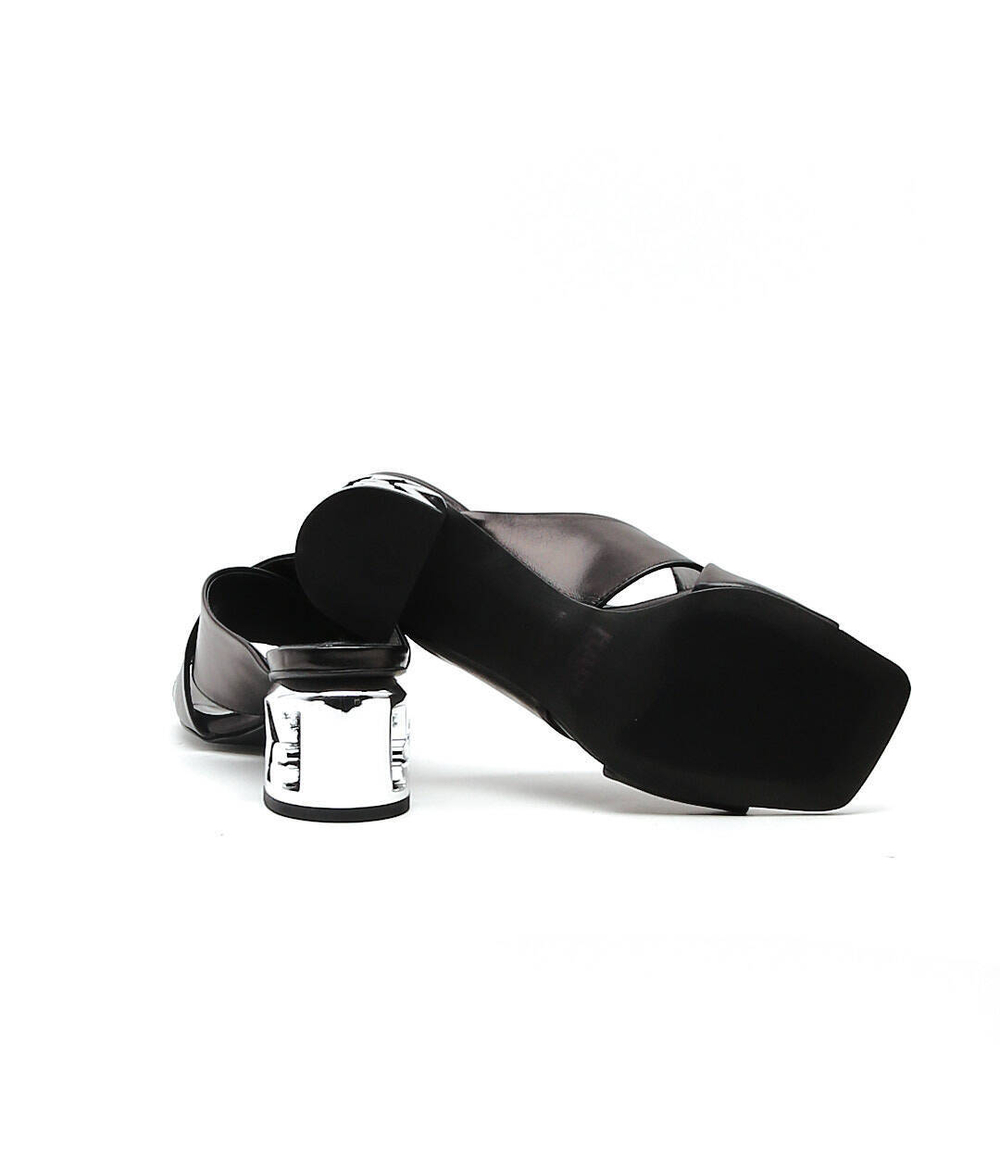 Кожаные шлепанцы Karl Lagerfeld - черный(KL30605)