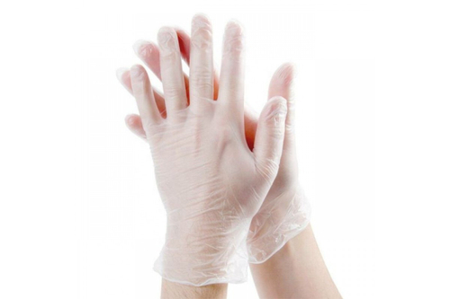 Перчатки виниловые неопудренные (М), 100шт/упак, 10упак/кор