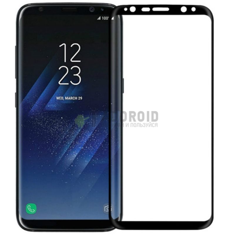 Защитное стекло 3D для Samsung Galaxy S8 G950F черное