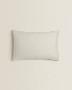 ZARA HOME ЛЬНЯНАЯ НАВОЛОЧКА, СВЕТЛО-БЕЖЕВЫЙ