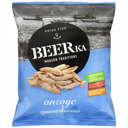 Анчоус сушено-вяленый Beerka 25 гр