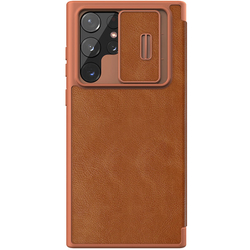 Кожаный чехол-книжка Nillkin Leather Qin Pro для Samsung Galaxy S22 Ultra