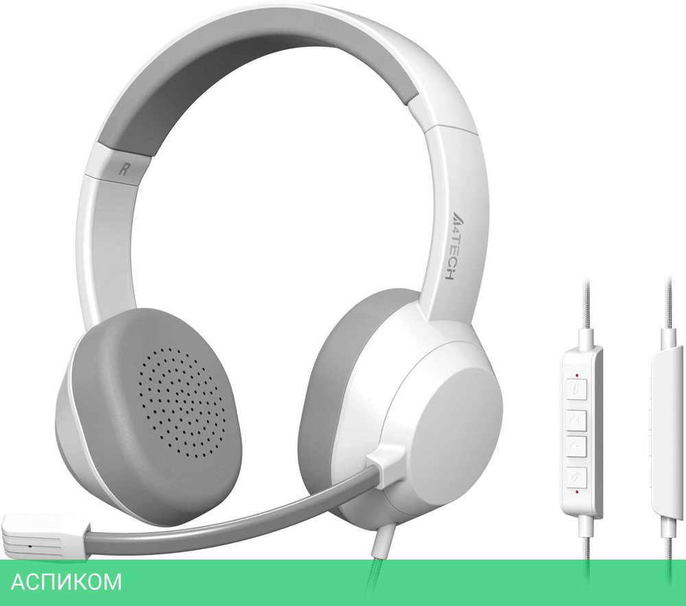 Наушники A4Tech Fstyler FH150U белый/серый (FH150U WHITE)