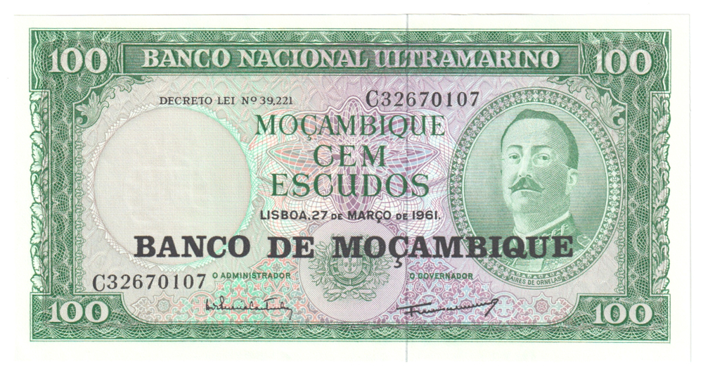 Mozambique, 100 Escudos, 1961, UNC