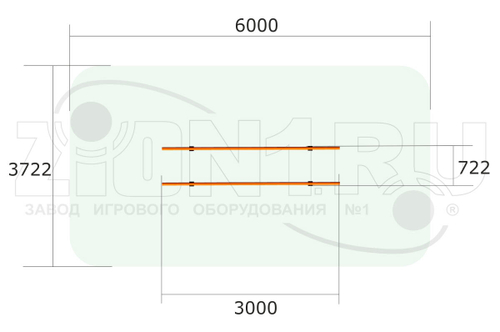 Брусья параллельные ВБ1300