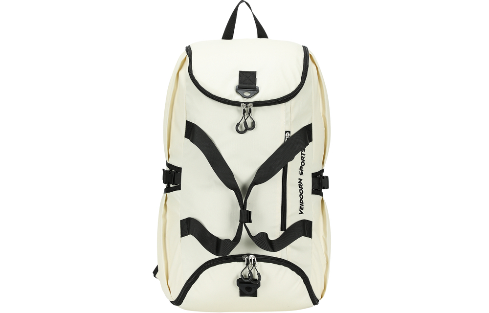 VEIDOORN Polyester 3 in 1 Backpack Handbag Large Unisex Black