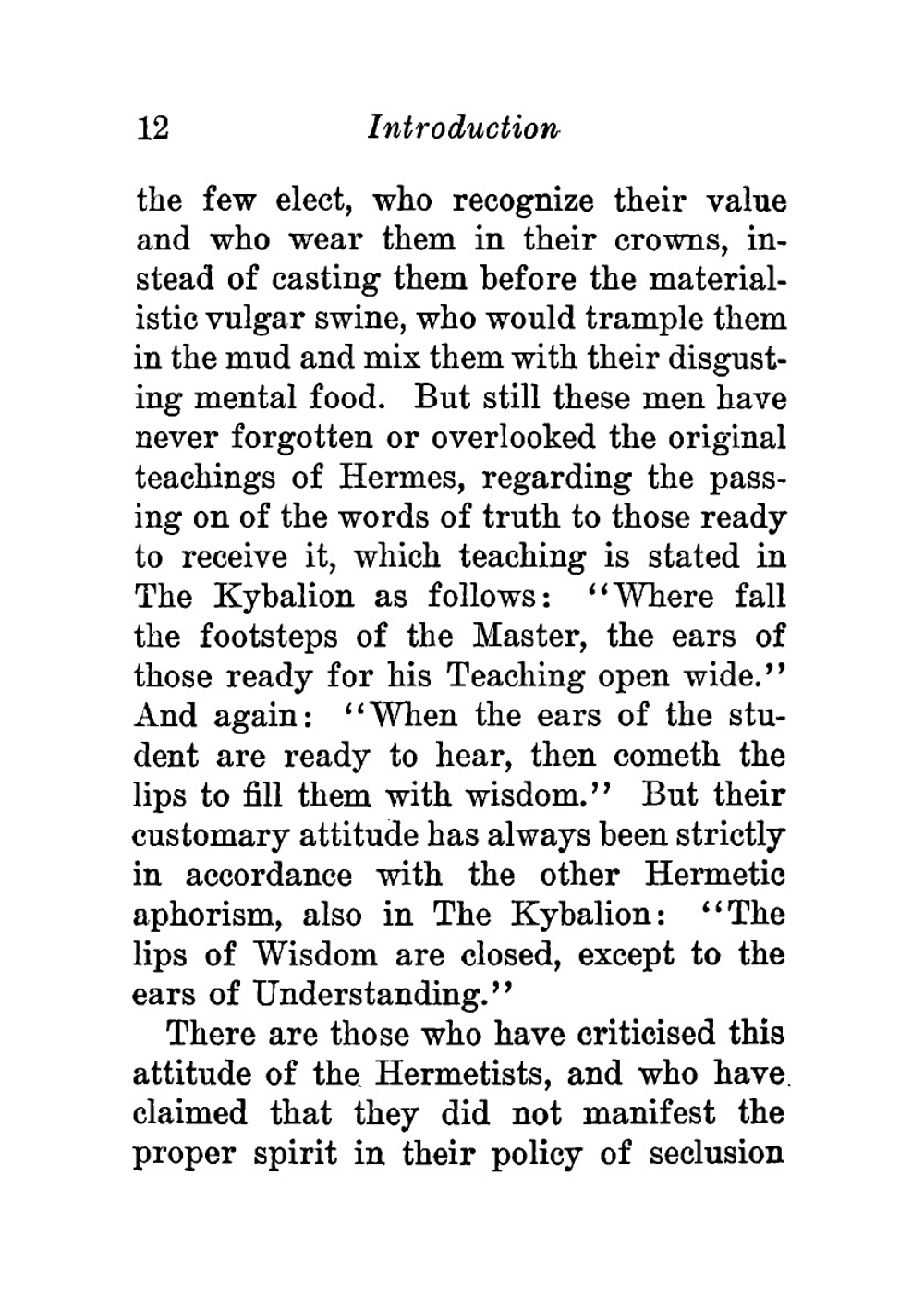 The Kybalion | Three Initiates