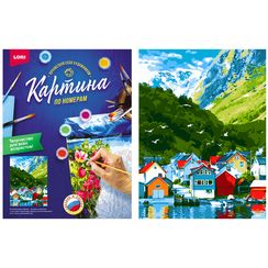 Картина по номерам "Рыбацкий городок"