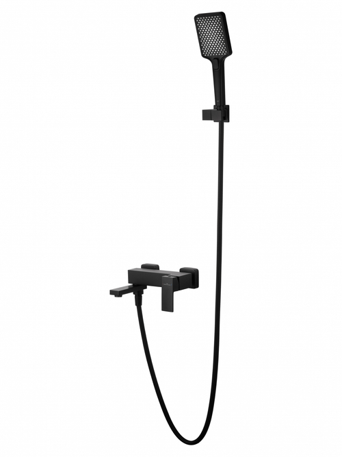 Смеситель для ванны с душем WONZON & WOGHAND CUBE, Черный матовый (WW-88639016-MB)