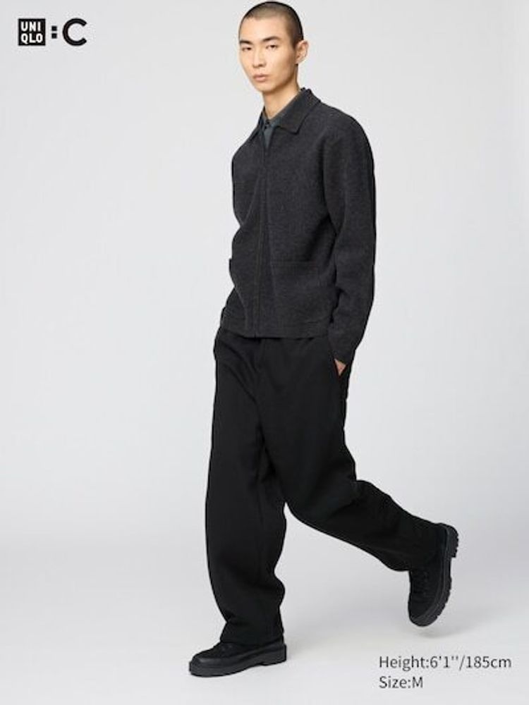 UNIQLO БРЮКИ СВОБОДНОГО КРОЯ, ЧЕРНЫЙ