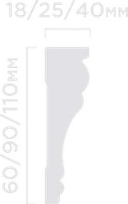 Карниз HiWood, 110x40 мм