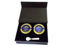 Шкатулка с двумя видами чёрной икры "ГОРКУНОВ", 2*50г