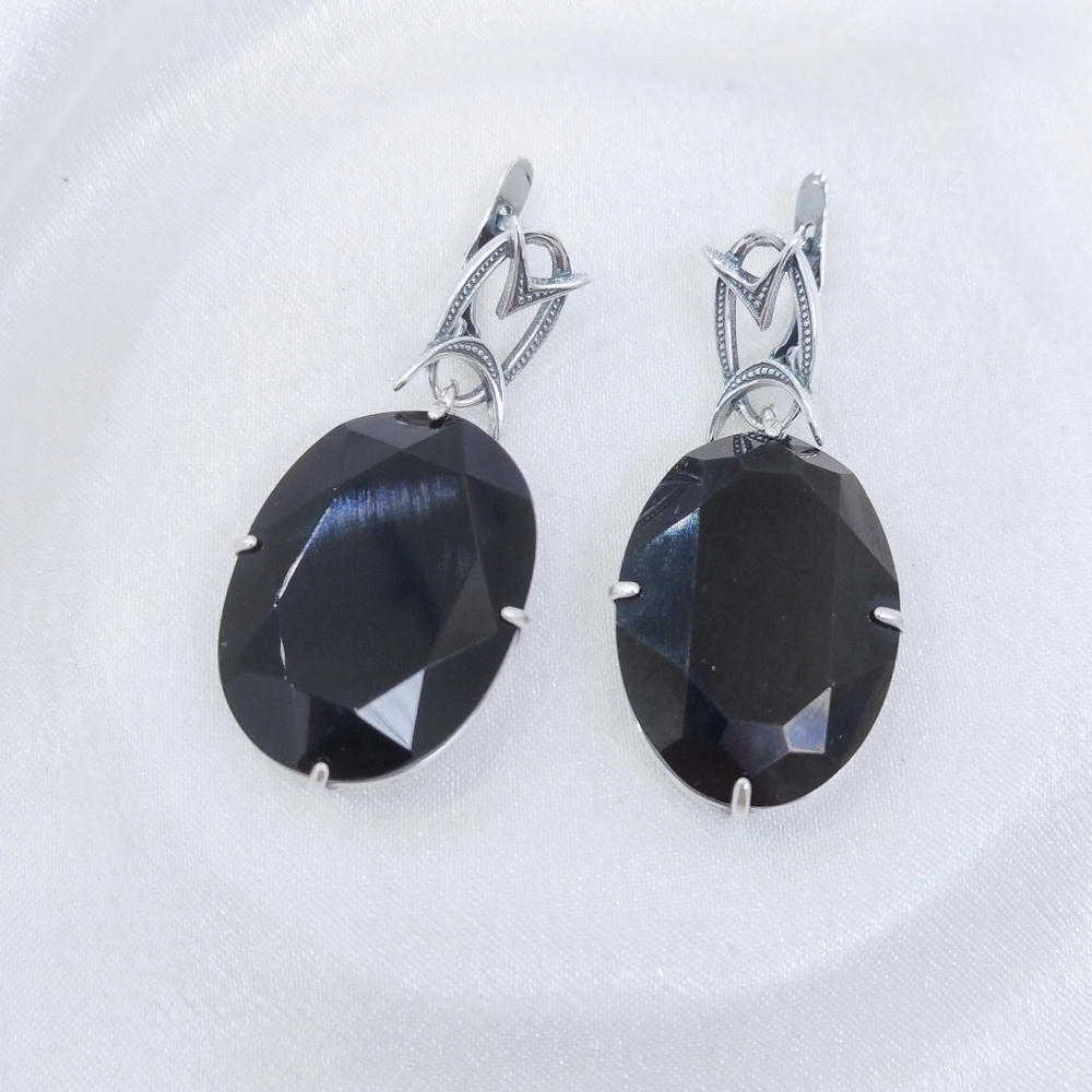 "Виана" серьги в серебряном покрытии из коллекции "Голливуд" от Jenavi с английским замком