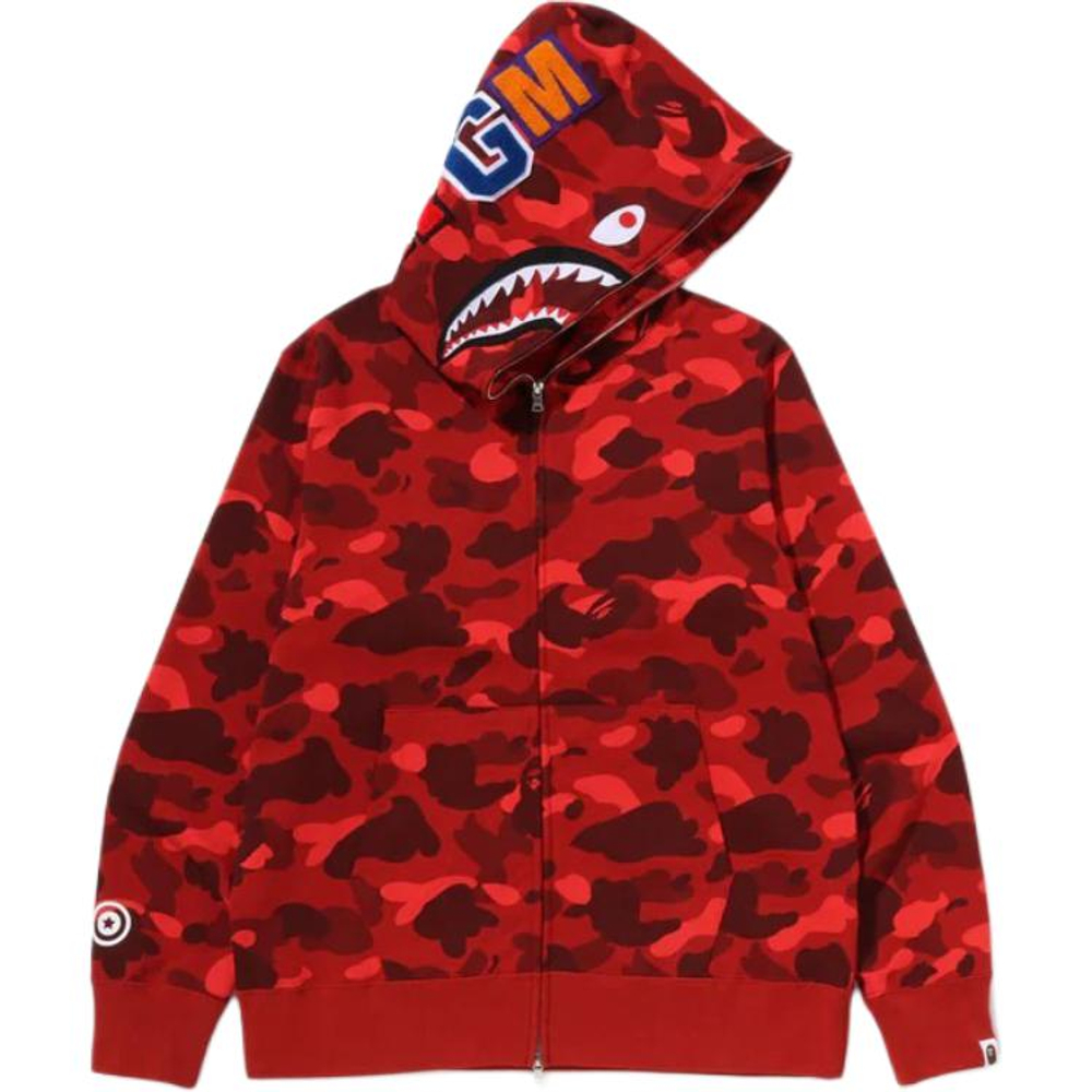 A Bathing Ape Bathing Ape Ss26 Color Camo Shark Full Zip Худи Свитшот