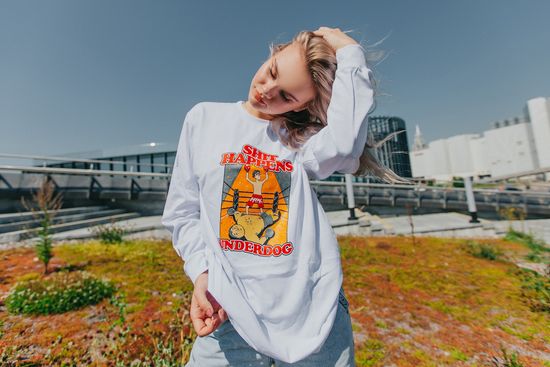 Лонгслив HOOK Андердог белый