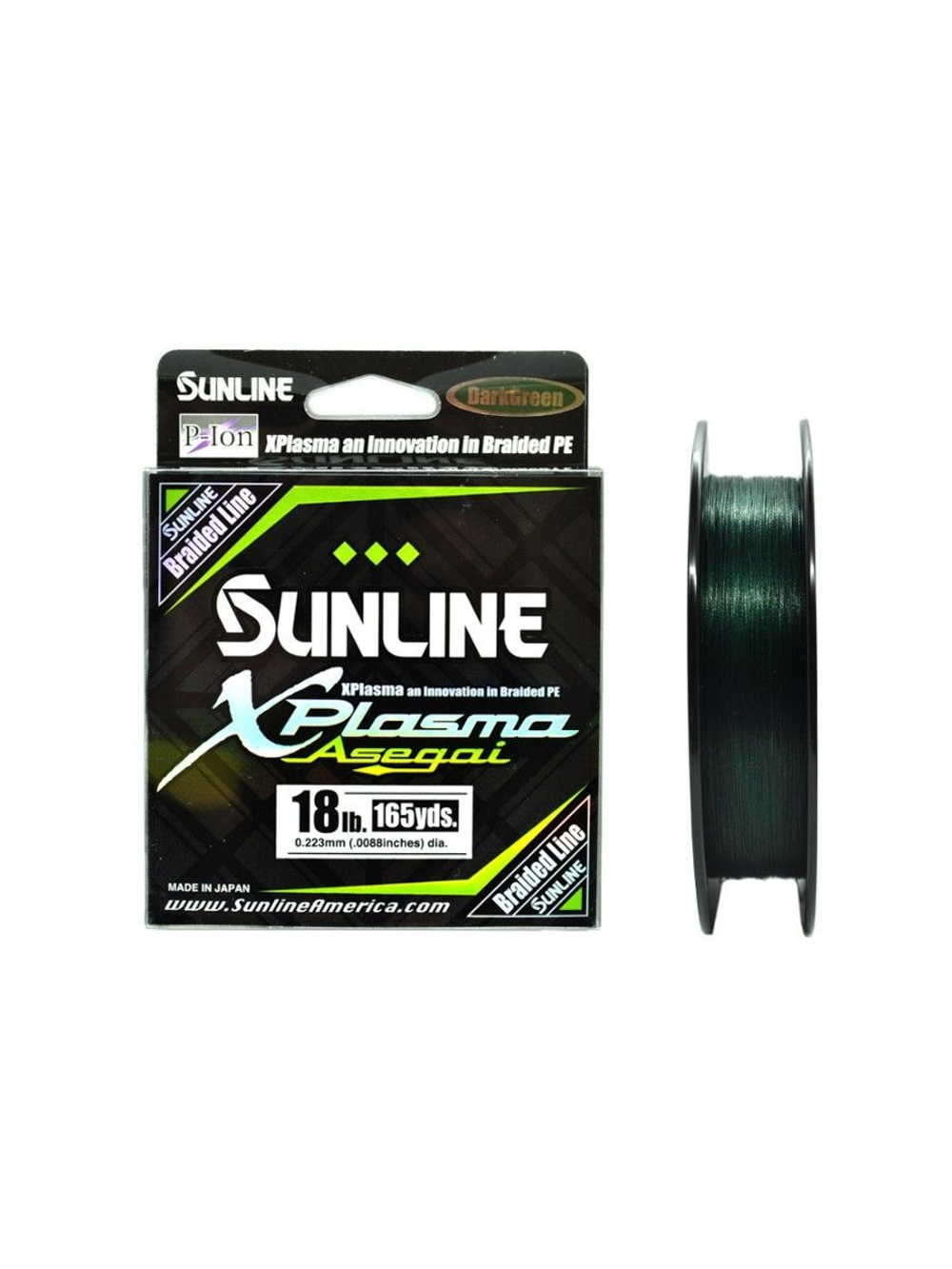 Плетеный шнур для рыбалки Sunline X-Plasma Asegai 165YD (Light Green) 8LB/#0.8