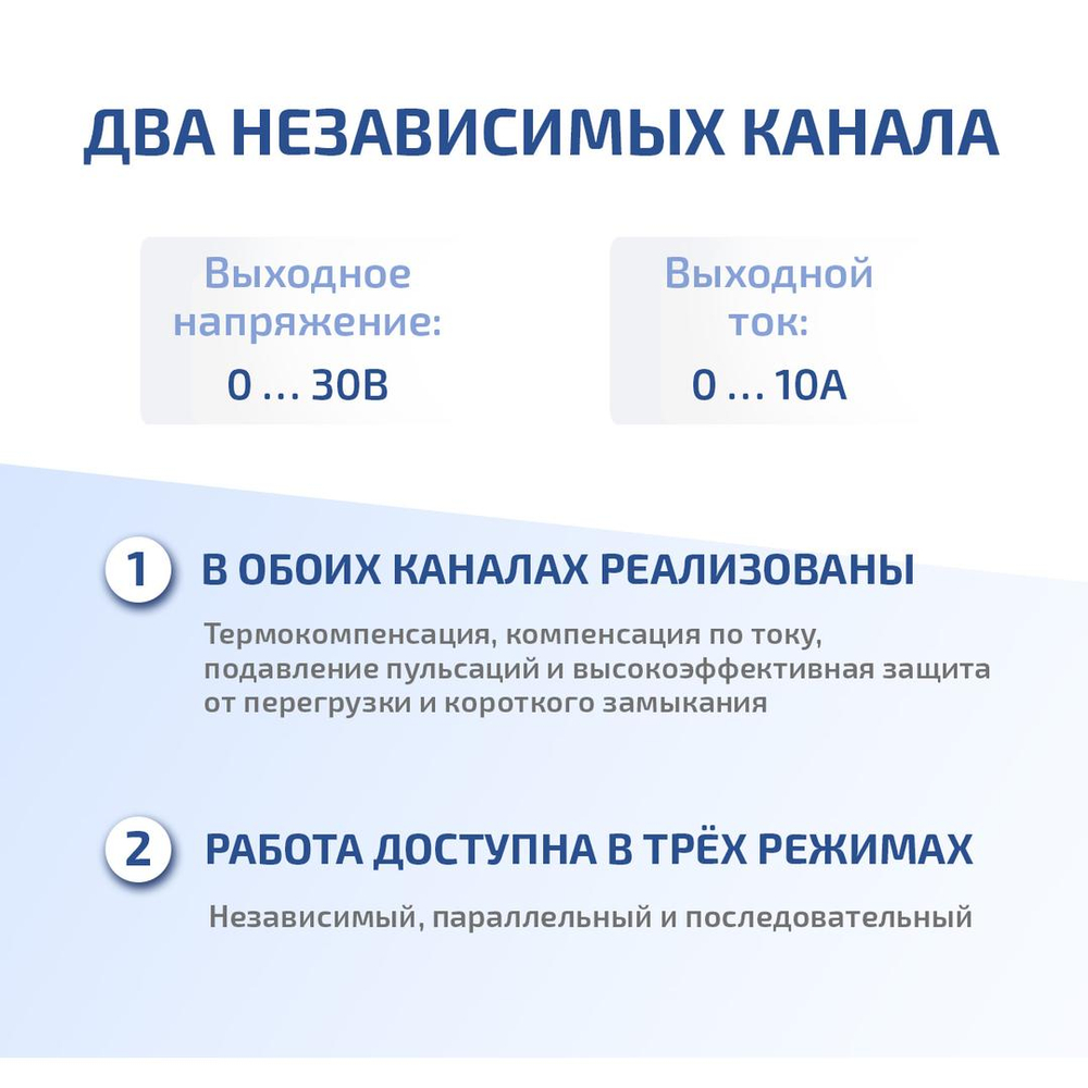 Двухканальный линейный источник питания МЕГЕОН 323010