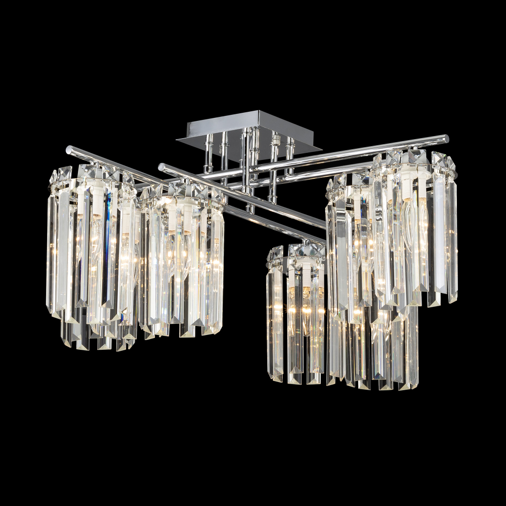 Citilux AXIS CL313281 Люстра хрустальная потолочная Хром