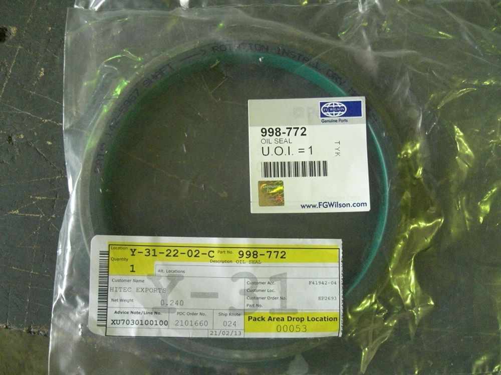 Сальник коленчатого вала передний / OIL SEAL АРТ: 998-772