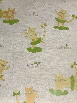 Обои ERISMANN-R винил вспененный на бумаге 0,53х10м. котята желтые