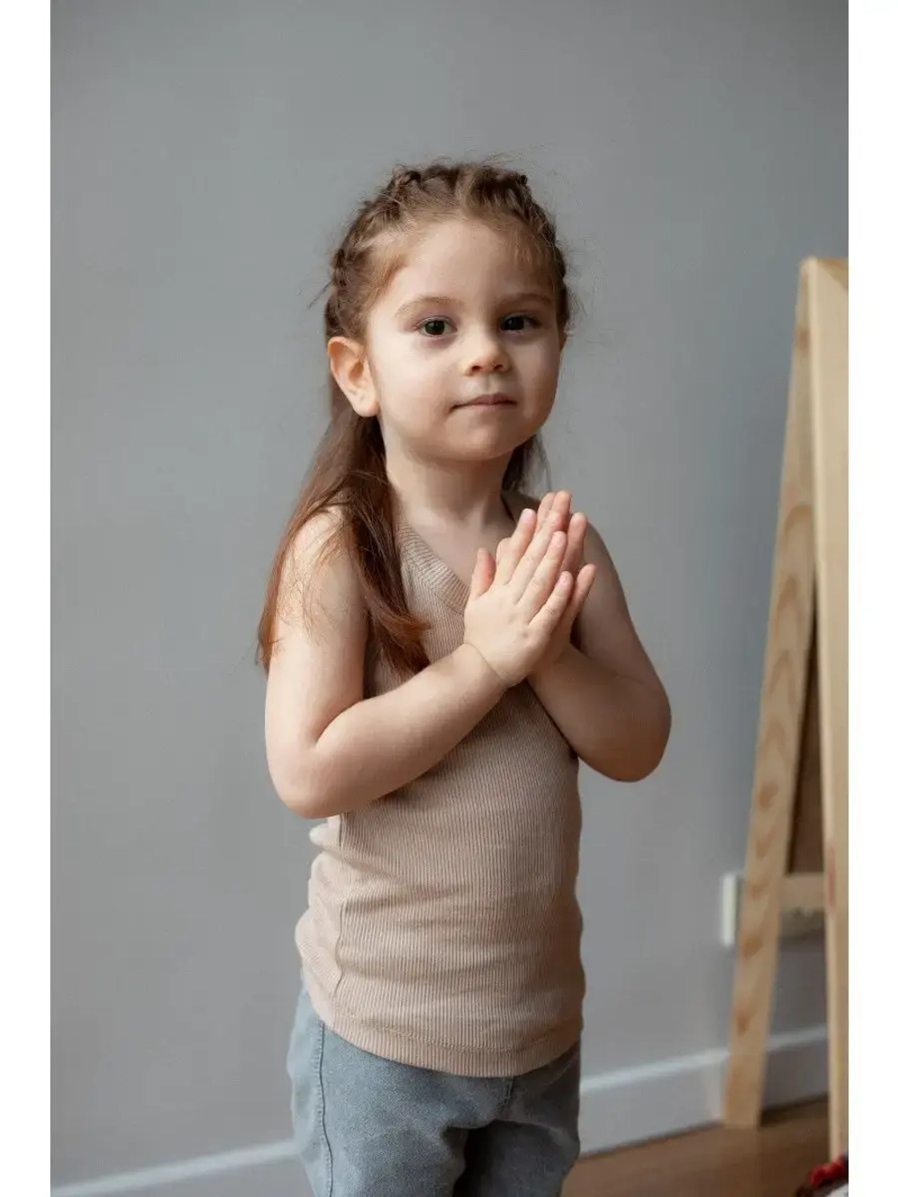 Майка детская в рубчик в садик