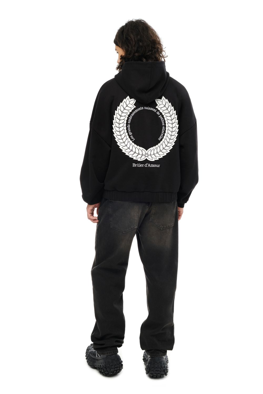 Худи Bruler d'Amour Zip Laurels of victory черный
