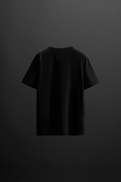 ZARA ПЕРФОРИРОВАННАЯ СПОРТИВНАЯ ФУТБОЛКА, ЧЕРНЫЙ