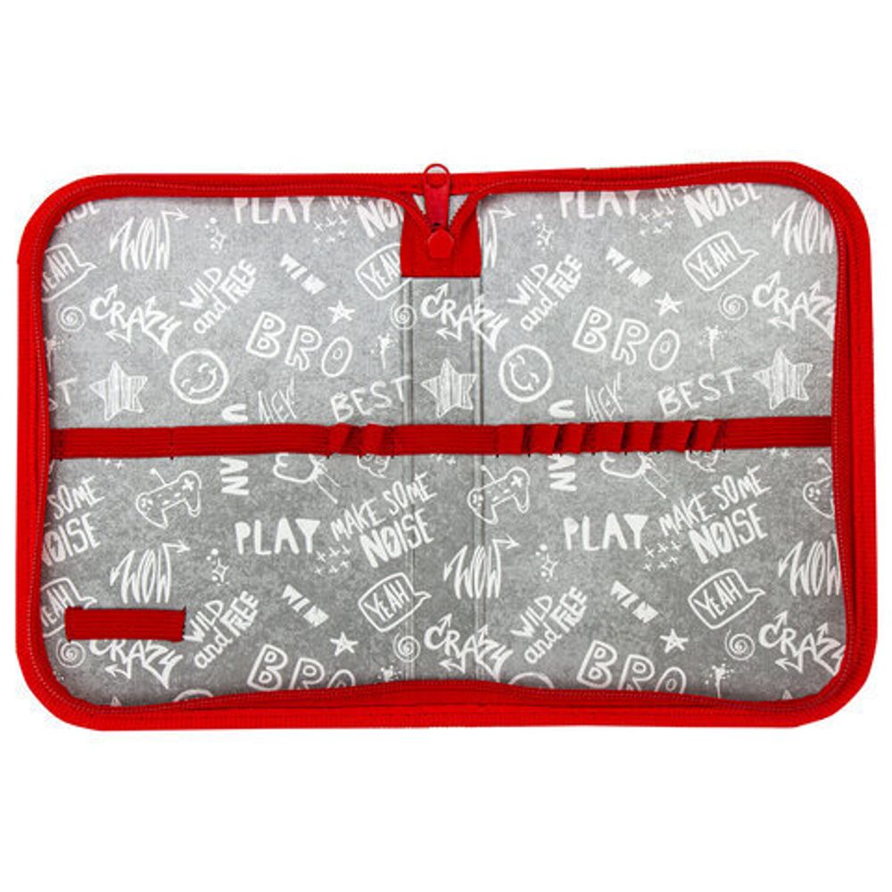 Пенал ПИФАГОР, 1 отделение, полиэстер, 19х13 см, "Monster car", 271013