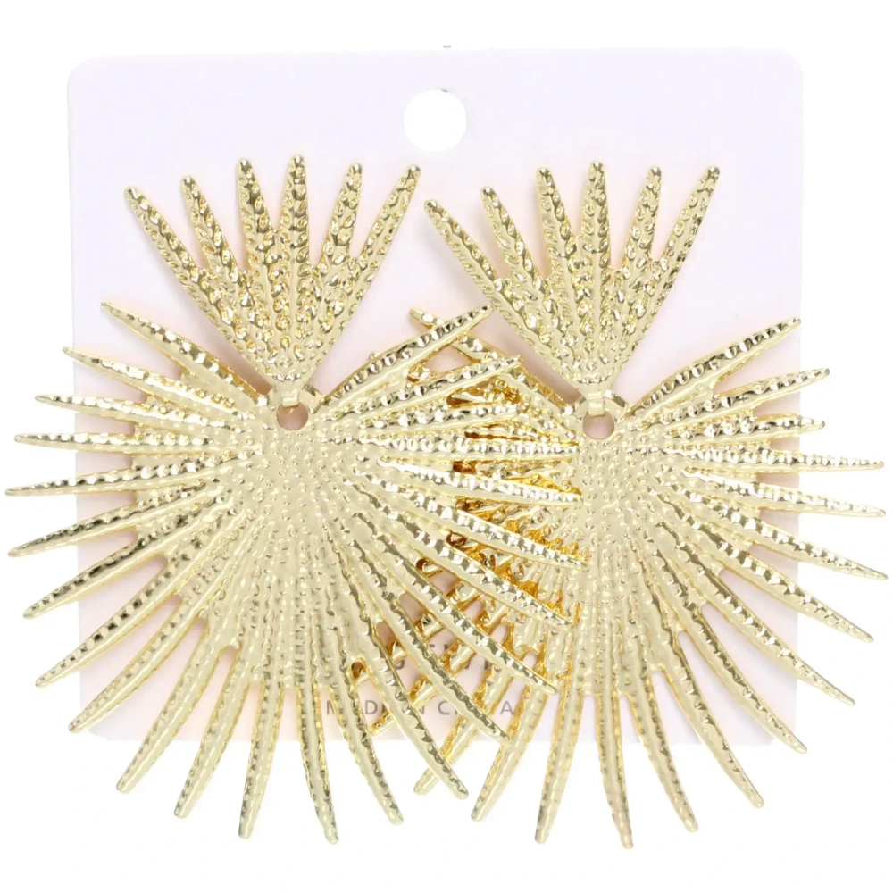 Серьги «ЭЛЛОДИ», солнце, цвет золото и серебро, 7*5,5см