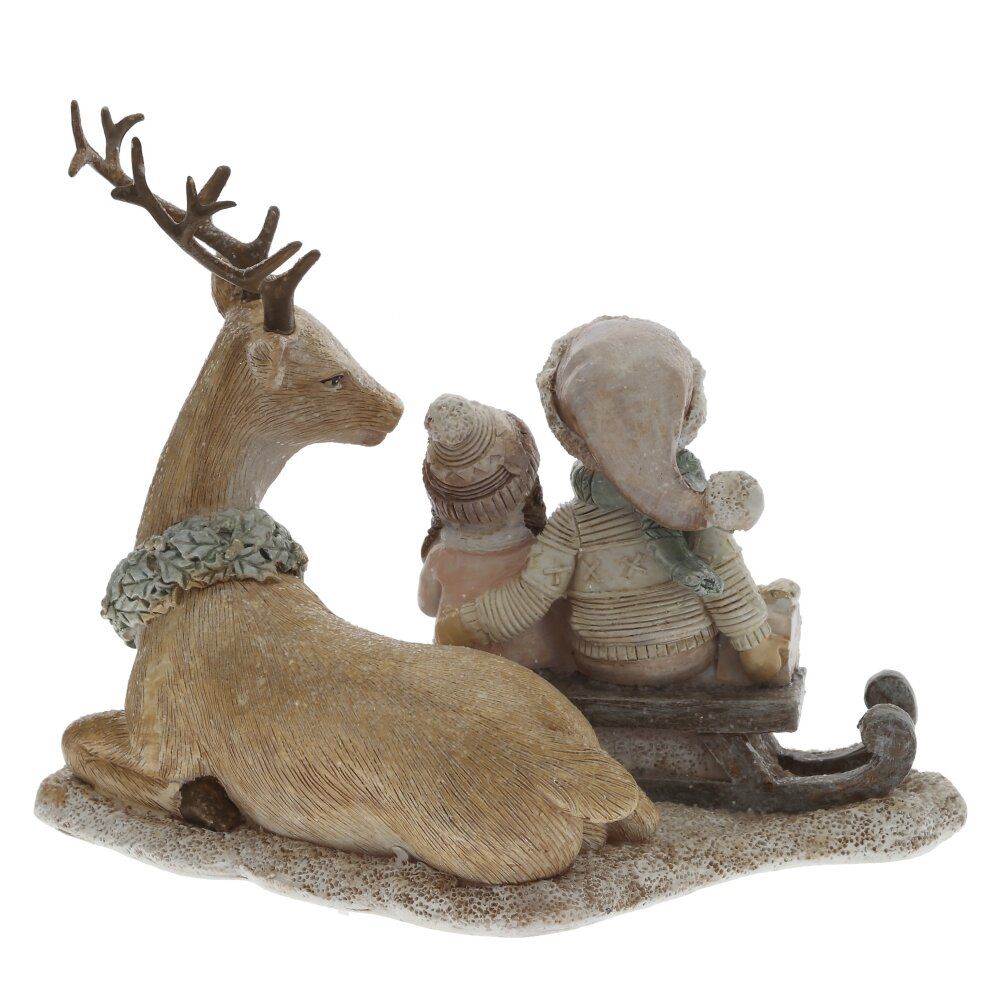 GAEM Фигурка декоративная "Олень и дети", L17 W11 H13,5 см