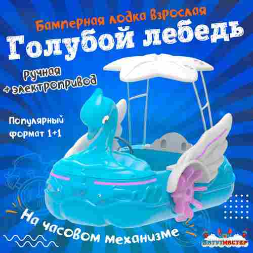 Семейная электрическая лодка-катамаран «Голубой лебедь», 1+1
