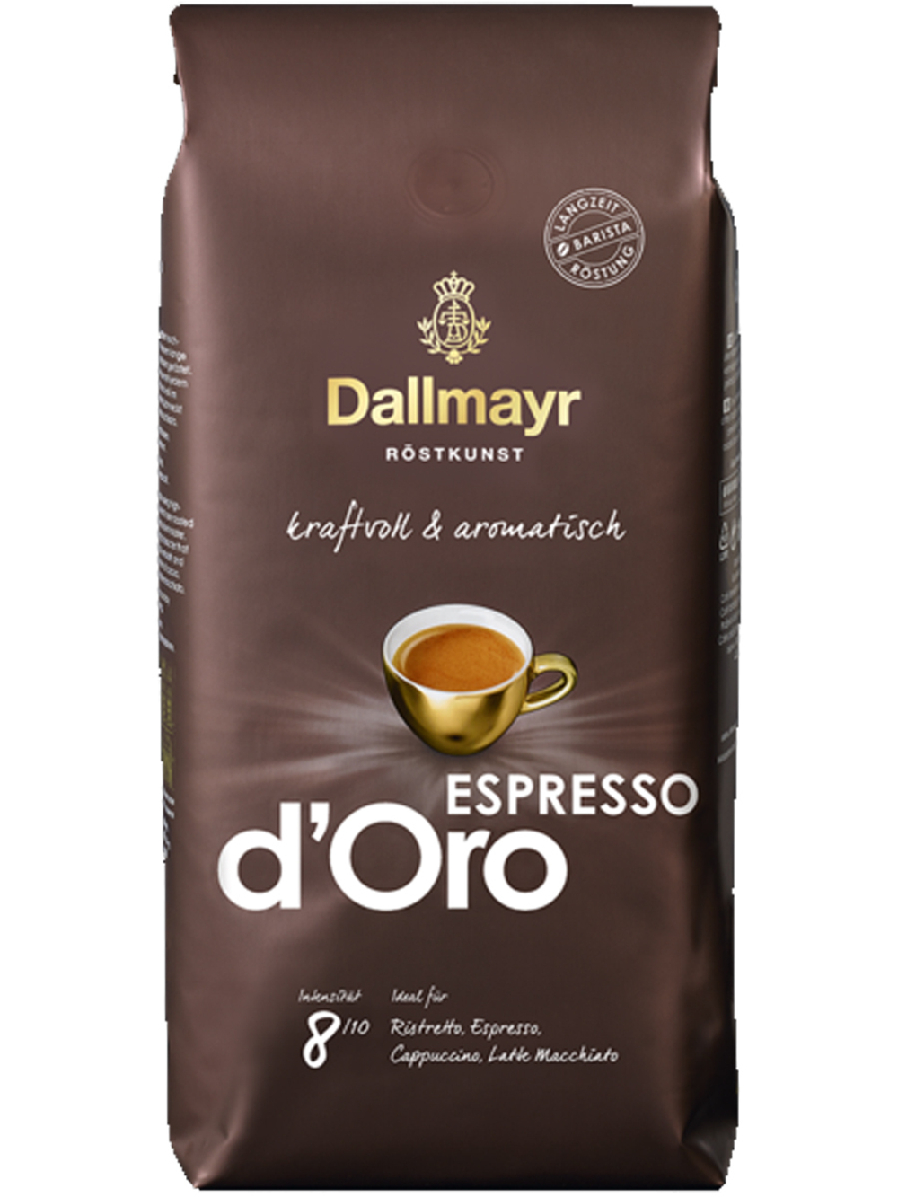 Кофе в зернах Dallmayr Эспрессо д'Оро, 1000 г, темпераментный и ароматный, Арабика и Канефора