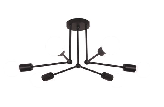 PD-LED-LINE2-R001-E27*6 BK (1) Люстра NW