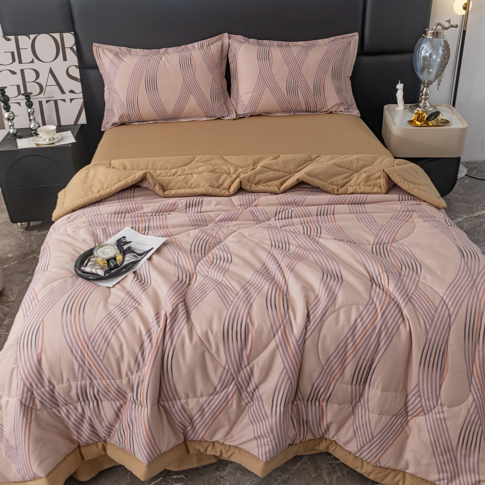 Комплект постельного белья Сатин с Одеялом 100% хлопок 160x80 на резинке OBR126