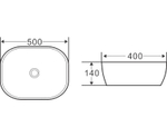 Раковина-чаша BelBagno 50 BB1302-H316 Бежевая матовая
