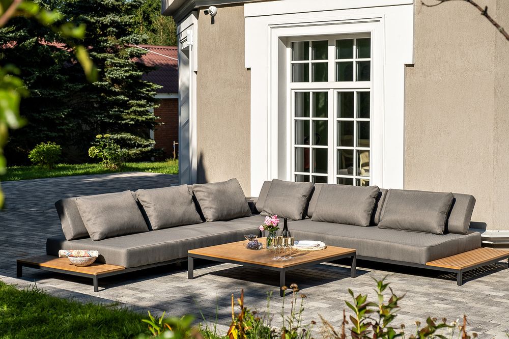 "Амальфи" трансформирующаяся лаунж-зона из алюминия, цвет графит