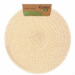 Салфетка на стол 38см «Бохо» круги, бежевая