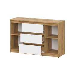 Комод комбинированный Денвер, Дуб золотой, Белый