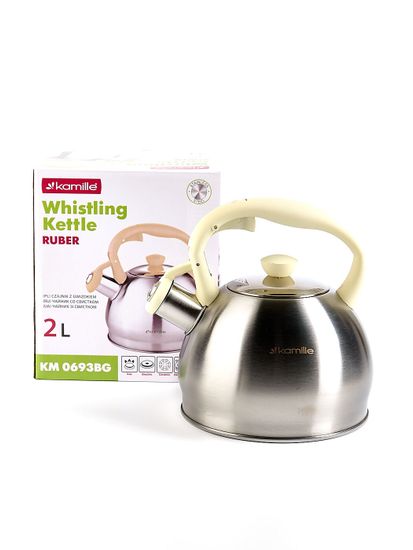 Чайник 2 л. из нержавеющей стали со свистком Kamille KM-0693