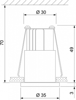 Встраиваемый светильник Elektrostandard 15269/LED черный/никель