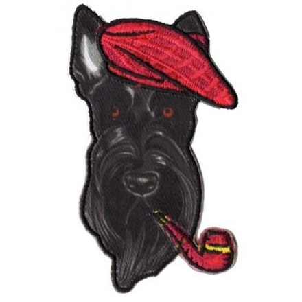 Термоаппликация HKM "Schnauzer schwarz mit Pfeife im", 8,5 х  5 см, 1 шт (10206100/121214/0010869/03